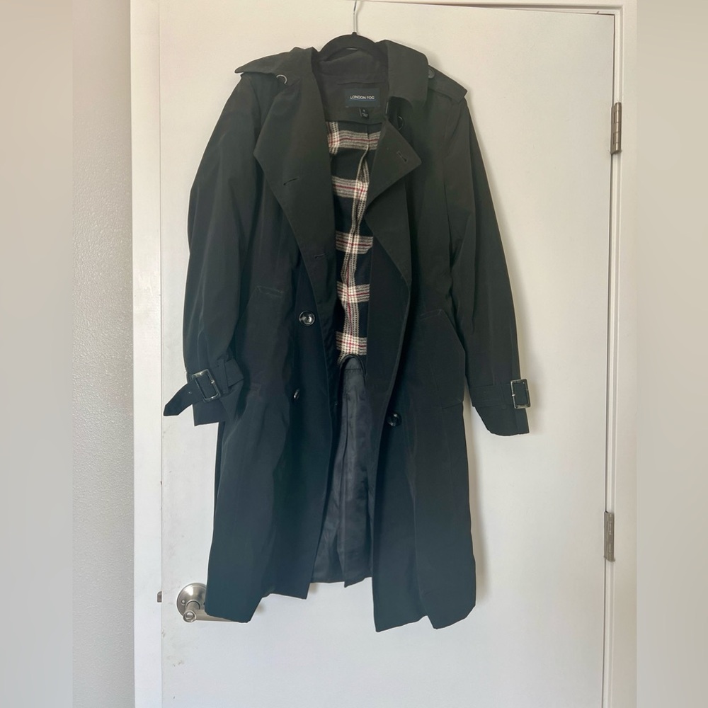 London Fog Black Trench Coat